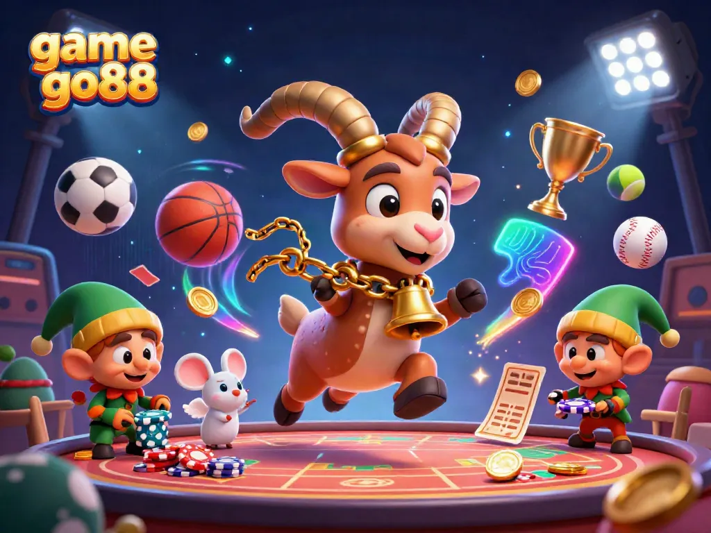 Experience game go88's dynamic casino scene with colorful characters and vibrant action!