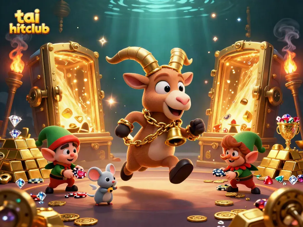 Experience the excitement of tai hitclub with a whimsical casino scene featuring Krampus and playful characters.