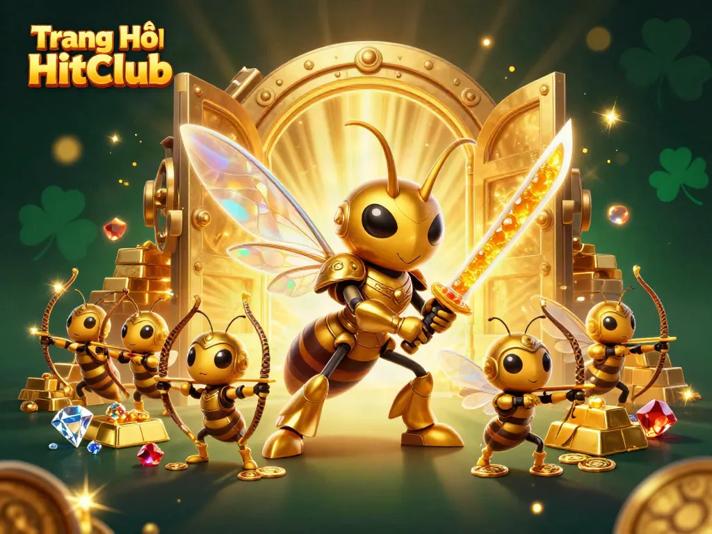 Experience excitement with Trang Chủ HitClub's stunning 3D cartoon illustration of casino adventures.