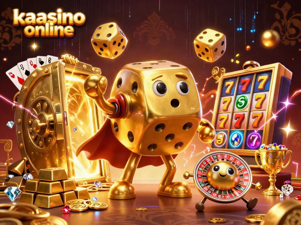 Engage with exciting slots at kaasino online featuring dynamic golden dice, treasures, and vibrant animations.