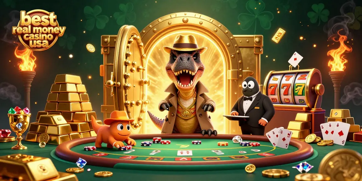 Experience the excitement of the best real money casino usa with animated characters at a lively blackjack table.